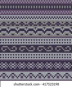 knitted varicolored seamless pattern