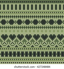 knitted varicolored seamless pattern
