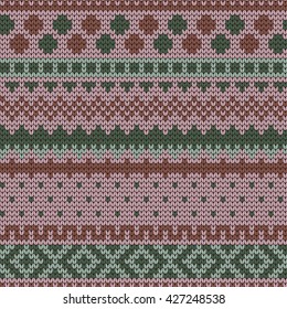 knitted varicolored seamless pattern