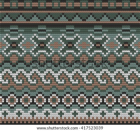 knitted varicolored seamless pattern
