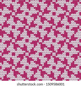 Knitted vector abstract seamless pattern