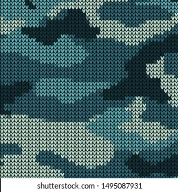 knitted vector pattern camouflage sweater