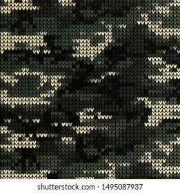 knitted vector pattern camouflage sweater