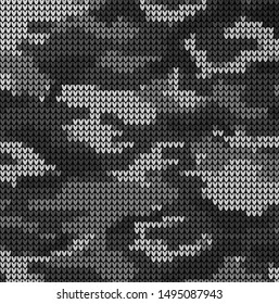 knitted vector pattern camouflage sweater