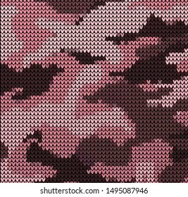 knitted vector pattern camouflage sweater