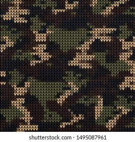 knitted vector pattern camouflage sweater