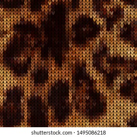 knitted vector pattern leather wild animals