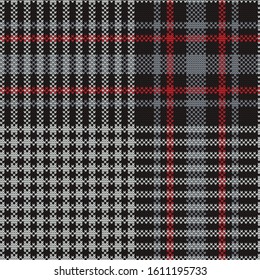 Knitted vector seamless checkered pattern for textile design
