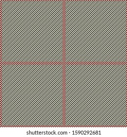 Knitted vector seamless decorative checkered pattern windowpane