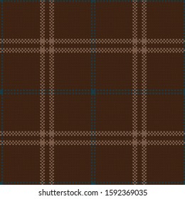 Knitted vector seamless decorative checkered pattern tartan