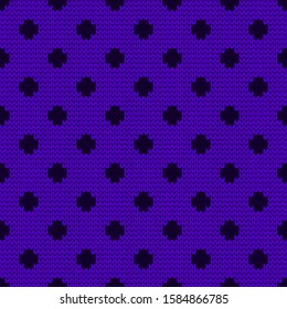 Knitted vector seamless decorative pattern
