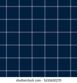 Knitted vector seamless decorative simple checkered pattern