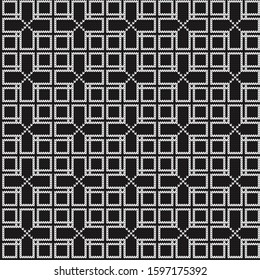 Knitted vector seamless decorative traditional Chinese pattern