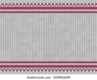 Knitted vector. Seamless pattern. Background for decorative prints with imitation of a knitted sweater. Simple geometric in modern theme.