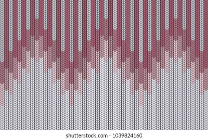 Knitted vector. Seamless pattern in the form of zigzag. Background for decorative prints with imitation of a knitted sweater. Simple geometric in modern theme.
