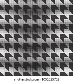 knitted vector seamless pattern hounds-tooth