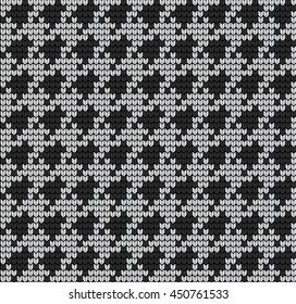 knitted vector seamless pattern hounds-tooth