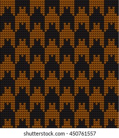 knitted vector seamless pattern hounds-tooth