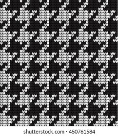 knitted vector seamless pattern hounds-tooth