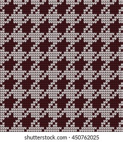 knitted vector seamless pattern hounds-tooth