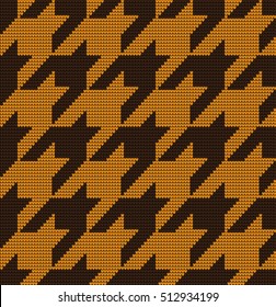 knitted vector seamless pattern hounds-tooth