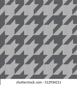 knitted vector seamless pattern hounds-tooth
