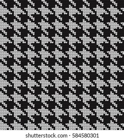knitted vector seamless pattern hounds-tooth