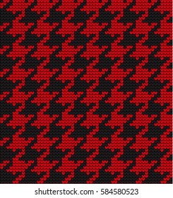 knitted vector seamless pattern hounds-tooth