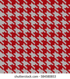knitted vector seamless pattern hounds-tooth