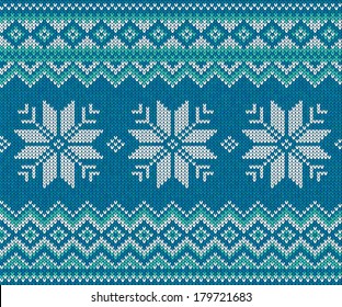 Knitted vector seamless pattern / Vector illustration