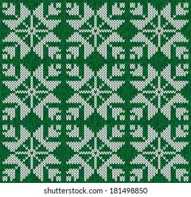 Knitted vector seamless pattern / Vector illustration
