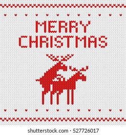 Knitted white Christmas background.