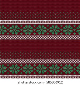 Knitted winter Christmas and New Year pattern