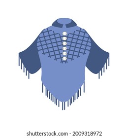 icono aislado de prendas exteriores de invierno de punto