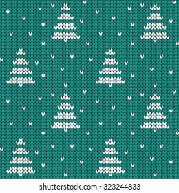 knitted winter seamless pattern