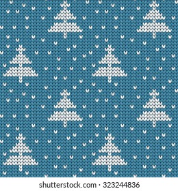 knitted winter seamless pattern