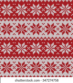 Knitted winter seamless pattern