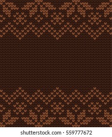 Knitted winter seamless pattern knitted pattern