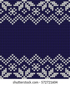 Knitted winter seamless pattern knitted pattern