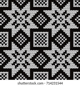 Knitted winter seamless pattern