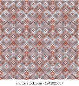 knitted winter seamless pattern with small geometric elements