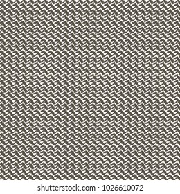 Knitted wool blanket. Monochrome geometric pattern texture. Abstract vector.