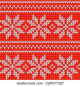 Knitted wool texture with white pattern. Seamless Background. knitted seamless fabric 
