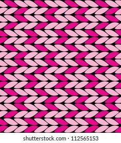 Knitted wool vector background. Abstract seamless pattern.