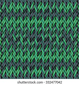Knitted wool vector background. Abstract seamless pattern.