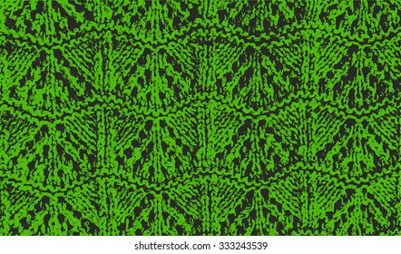 Knitted woolen texture lacy pattern green  vector