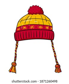 Knitted Woolen Winter Red Hat 