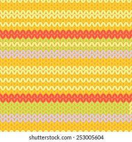 Knitted yellow background. Seamless pattern for fabric, paper and other printing and web projects.