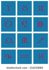 Knitted zodiac set