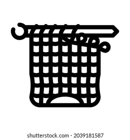 knitting artwork hobby line icon vector. knitting artwork hobby sign. isolated contour symbol black illustration
